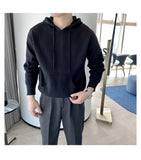 New Japanese Leisure Men's Hooded Sweater Trendy Harajuku Preppy Style Long Sleeve Hoodies Autumn Casual Vintage Warmth Knitwear