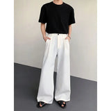 Baggy Black Suit Pants Mens Oversized Society Mens White Dress Pants Korean Loose Wide Leg Pants Mens Office Formal Trousers