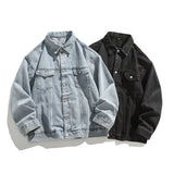 Loose-fit Classic Denim Jacket Men Cotton 2025 New Style Korean Trendy Brand Casual Top Spring Autumn Cropped Jacket Black Blue