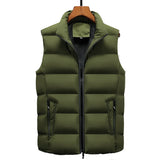 Casual Coat Men down Cotton Warm Thicken Waistcoat thick gilet Men Vest Windproof Vest Men Jacket Sleeveless Vest Winter Jacket