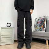 Cyber Y2K Streetwear Multi Pockets Baggy Jeans Cargo Pants For Men 90S Vintage Clothes Old Straight Luxury Denim Trousers