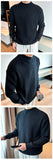 New Korean Retro Men Basic Sweaters Luxury Knit Solid Color Mock Neck Long Sleeve Pullover Casual Textured High Quality Knitwear