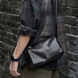 Casual Large Capacity Crossbody Bag Waterproof Men's Messenger Bag Multi-functional Leather Bag,  for Men