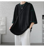 Summer Short Sleeve T-shirt Men Fashion Oversized Black T Shirt Men Streetwear Hip Hop Loose O-Neck White Tshirt Mens Top S-2XL