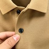 Men's T-shirt Polo, 100% Cotton  Summer Fashion Casual Short Sleeve Polo Shirt, Lapel Wear Solid Color Top,Tees