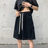 Summer Shorts Men Loose spodenki meskie Vintage Denim Basic SimpleHot Sale High Waist Leisure Ulzzang Streetwear Short
