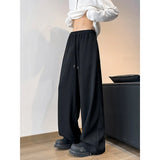 new Spring Summer Fashion Casual Pans For Men Streetwear Solid Color wide Pants Elastic Waist Wide Leg Men's Joggers