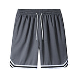 Summer Elegant Fashion Harajuku Slim Fit Male Clothes Loose All Match Sport Casual Shorts Solid Pockets Straight Cylinder Shorts