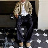 Old Money Vintage Cardigan Coat Light Luxury Knitted Lapel Long Sleeve Men Sweater Jacket Leisure Premium Quality Knitwear M-3XL