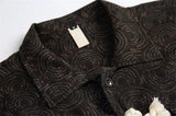 Summer Short Sleeve Shirts Men Streetwear Vintage National Style Print Shirt Oversized Harajuku Japan Style Casual Blouse Male