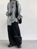 Chinese Style Denim Jacket Spring Autumn Denim Jacket Gradient Washed Japanese Casual Large Pocket New Chinese Tang Style Jacket