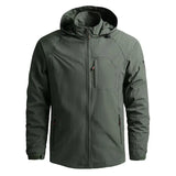 Male Casual Jacket Hooded Sports Jacket Men's Outdoor Waterproof and Breathable Thin Quick Drying Jacket Outdoor Hiking Suit