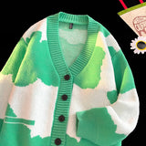 Open Front Button V Neck Long Sleeve Sweater Women Basic Shirt Men Warm Soft Coat Autumn Winter Tops Casual Knit Jacket Cardigan