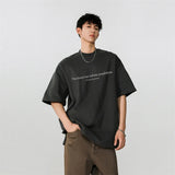 White T Shirt Oversized Cotton for Men Men's Summer 5XL T-shirts Letter Print Male Casual Wear Tee Shirts Big Size Tshirts