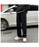 Men's Loose-fit Straight-leg Casual Pants Drawstring Summer Lightweight  Wide-leg Sweatpants for Men Comfortable Long Pants