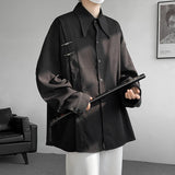 Spring Summer High Quality Solid Long Sleeve Shirts Man Casual Oversize Blouse Male Fashion Simple Clothing Plus Size 5XL-M