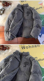 American winter street style men and women trendy personalized stand up collar thick jacket for couples loose casual Harajuku