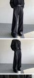 Wide Leg Pants Men Simple Baggy Smart Casual High Street Handsome All-match Korean Fashion Daily Full-length Trousers Classic