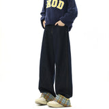 American Style Vintage Embroidery Straight Jeans Men's Baggy Fashion High Street Denim Pants Streetwear Male Mopping Trousers
