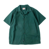 American Retro Cotton Top Washing Men's Shirt Loose Japanese Summer Cuban Collar Short-sleeved Shirt Fashionable Handsome Top