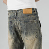 Straight Jeans For Men Oversize Pants Stretch Vintage Clothing Wide Leg Male Denim Trousers New Jeans Men Luxury Brand Kpop