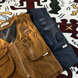 American Outdoor Multi-function Short Vest Jacket Basic Commuting Versatile Vest Cityboy Workwear Waistcoat Aesthetic Urban Chic