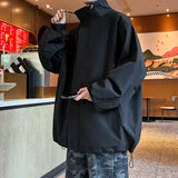 New jacket man Spring Windbreaker Men's Casual Climbing Waterproof Jacket Solid Lapel coat Unisex Fashion Gorpcore Youth