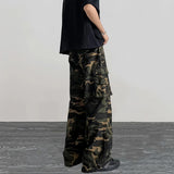 Cyber Y2K Streetwear Camouflage Baggy Tracksuit Cargo Pants Men Clothes Multi Pockets Male Casual Long Trousers Moda Hombre