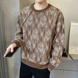 Men Long Sleeve Tshirt Textured Fabric Soft Breathable Top Unique Design Trendy Streetwear Casual Comfort Fashion Tee