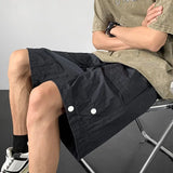 American Casual Shorts High-end Quick-drying Workwear Charge Shorts Korean Men's Summer Loose Rivet Cargo Half Pants Streetwear