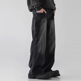 Spring and Autumn American Street Men and Women Trendy Personalized Straight Tube Washed Jeans Couple Loose Retro Casual Pants