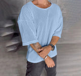 Men T Shirt Striped Short Sleeve Transparent Summer Casual Camisetas Streetwear Fashion Leisure Camisetas S-5XL