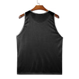 Summer Men's Luxury Knit Fashion Transparet Tank Tops O Neck Sleeveless Mesh Sexy Solid Color Vest Breathable Party Men Clothing