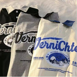 American Men and Women Vintage Letter Printed Polo Shirt Summer Personalized Loose Couple Trend Short Sleeve T-shirt harajuku