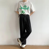 Brown Black Suit Pants Men Fashion Social Mens Dress Pants Korean Loose Straight Wide Leg Pants Mens Office Formal Trousers