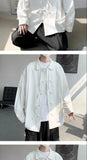 New Classic Shirt Men Clothing Chinese Style Long-sleeved Buttoned Scholar White Shirt Ancient Style Fashionable Casual Blouse