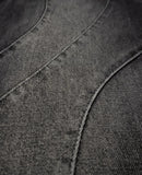2025 High Street Trendy Brand Baggy Wide Leg Jeans Men Harajuku Y2K Streetwear Punk Retro Embroidery Splicing Straight Leg Pants