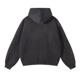 Men's Zip Up Hoodies Tie Dye Washed Double Oversize Cardigan Sweatshirt Loose Plus Plush Gradient Man Hooded Pullovers Winter