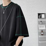 Summer Short Sleeve T-shirt Men Fashion Oversized Black T Shirt Men Streetwear Hip Hop Loose O-Neck White Tshirt Mens Top S-2XL