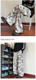 Mens Casual Pants Straight Leg Loose Fit Tactical Cargo Joggers Wide Leg Tie Dye Trousers Trendy Fashion Side Pocket pants man
