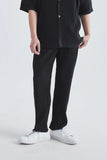 Summer Casual Pants Men Fashion Gray Black Pleated Pants Men Japanese Streetwear Loose Straight Pants Mens Ice Silk Trousers