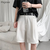 Men Shorts Solid Chic All-match Summer Thin Baggy Straight Ins Casual Trousers for Male Harajuku Simple Popular Clothing