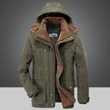 Thicken Parkas Male Thick Warm Coat Plus Size Men Hooded Fashion Mens Parkas Hooded Mens Winter Windproof Jacket Parka