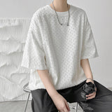 New Summer Men's Ripped Hole T Shirt Fashion T Shirt Mens Oversized Hip Hop Short Sleeve Mens Streetwear Casual Top Tees
