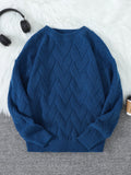 New\Japanese Style Round Neck Couple Sweater Plain Weave Style Casual Versatile Trendyy Men's Long-Sleeved Sweater Top