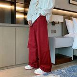 Pants Men Retro Japanese European Stylish Hip Hop Cargo Trousers Pantalones Fashion High Street Casual Baggy Students Unisex Ins
