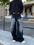 American Spring and Autumn Season Men and Women Trendy Personalized Straight Tube Washed Jeans Couple Loose Casual Pants y2k