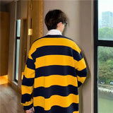 T Shirts For Men Stripe Original Y2k Luxury Full Sleeve Long Polo Tops Korean Luxury Sale Emo Sweatshirts Designer Male Clothes