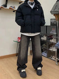 American Retro Texture Parkas Matte Stand Collar Bread Jacket Cotton Coat Korean Winter New Women Loose Padded Jacket