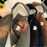autumn and winter street fashion corduroy thick jacket for men and women couple personalized loose retro casual Harajuku